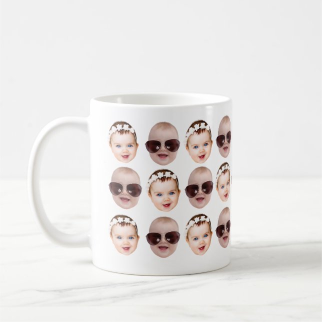 Modern Photo Father's, Mother's Christmas Day Gift Coffee Mug (Left)