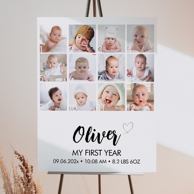 Modern Photo First Year Milestone Sign (Creator Uploaded)