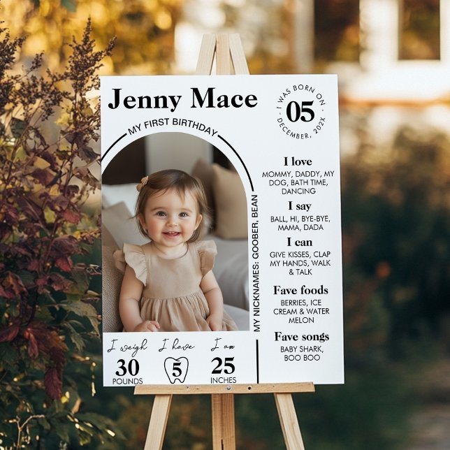 Modern Photo First Year Milestone Sign (Creator Uploaded)