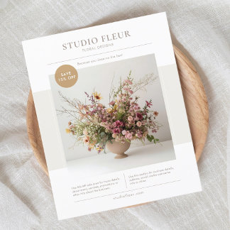 Modern Photo Floral Business Marketing Flyer
