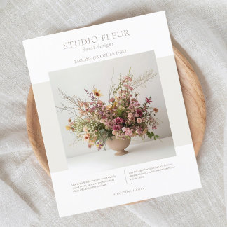 Modern Photo Floral Small Business Marketing Flyer