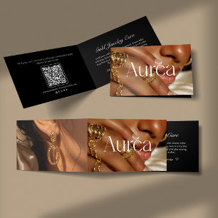 Modern Photo Folded Jewellery Care Card