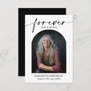 Modern Photo Funeral Bereavement Memorial Thank You Card