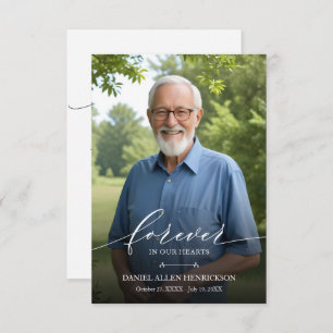 Modern Photo Funeral Memorial Sympathy Thank You Card