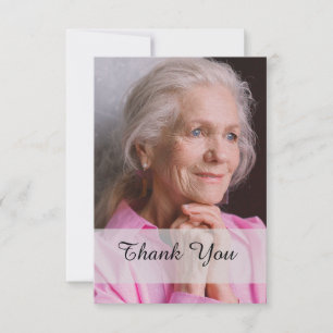 Modern Photo Funeral Memorial Sympathy Thank You Card
