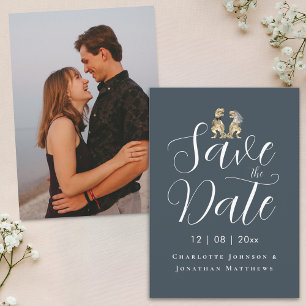 Modern Photo Funny Dinosaur Wedding Save The Date