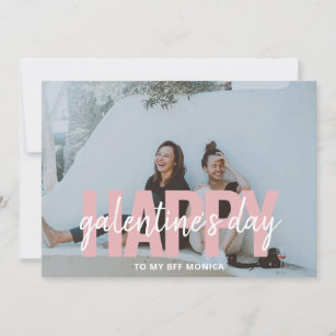 Modern Photo Galentines Day Holiday Card