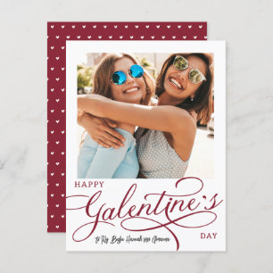 Modern Photo Galentine's Day Postcard