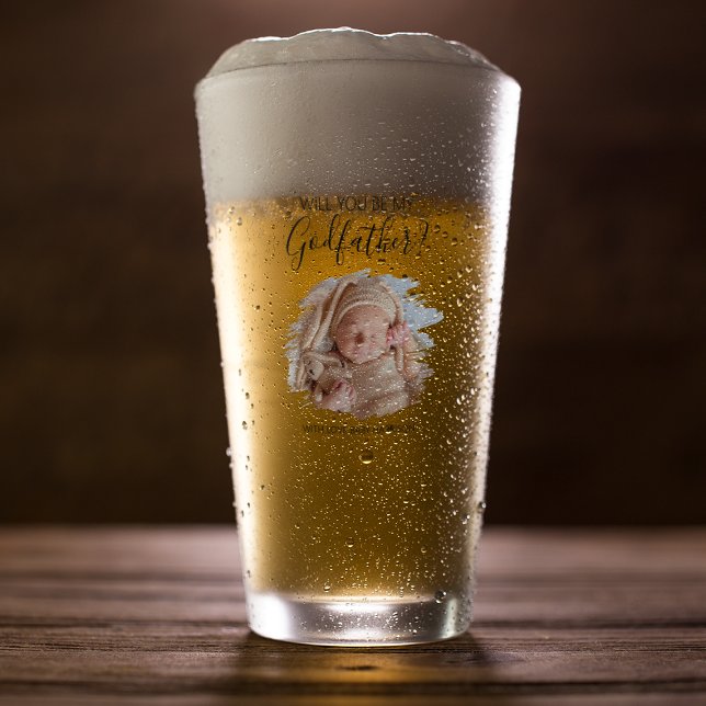 Modern Photo Godfather Proposal Glass (Creator Uploaded)