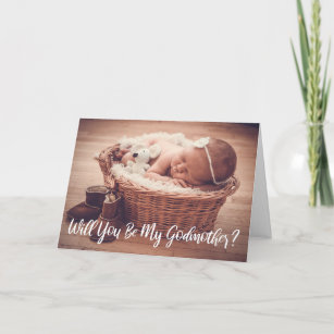 Modern Photo Godmother Proposal Card