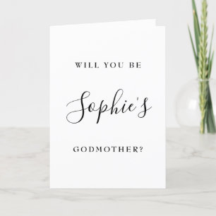 Modern Photo Godmother Proposal Card
