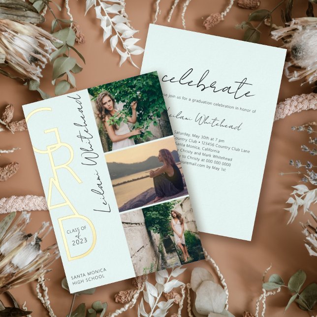 Modern Photo Grad Mint Green (Creator Uploaded)