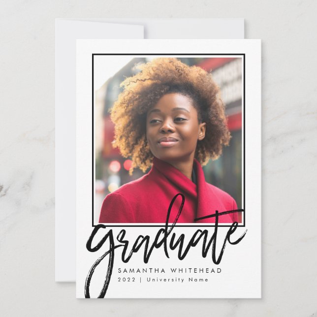 Modern Photo Graduate Announcement Card 2022 (Front)