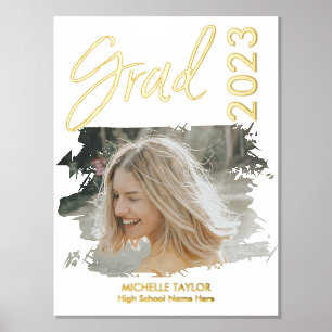 Modern  Photo Graduate High School Frame Foil Prin Prints