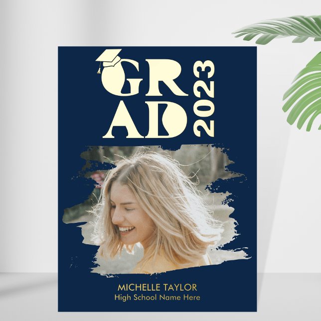 Modern  Photo Graduate High School Frame  Foil Prints (Creator Uploaded)