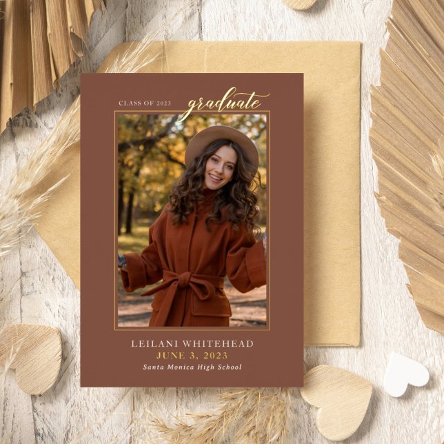 Modern Photo Graduate Terracotta (Creator Uploaded)