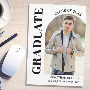 Modern Photo Graduation Announcement 
