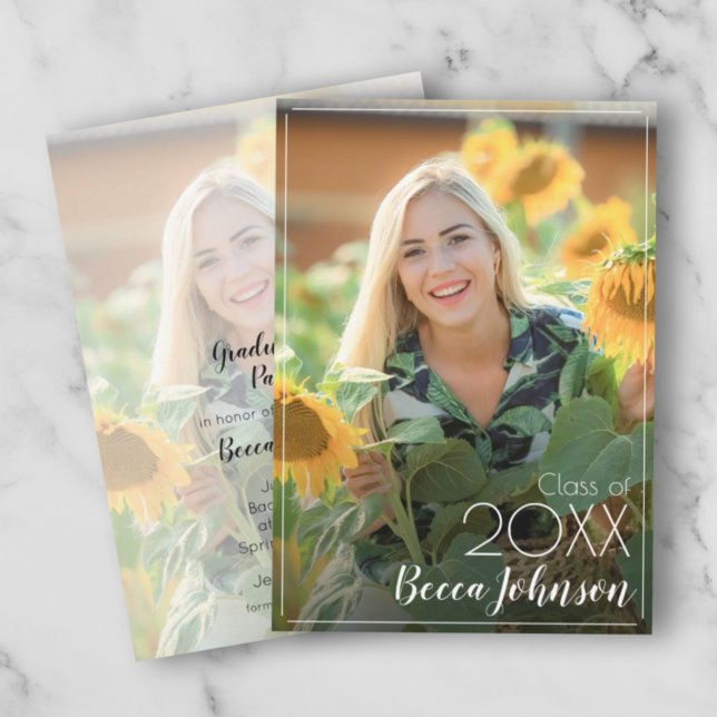 Modern Photo Graduation Announcement (Creator Uploaded)