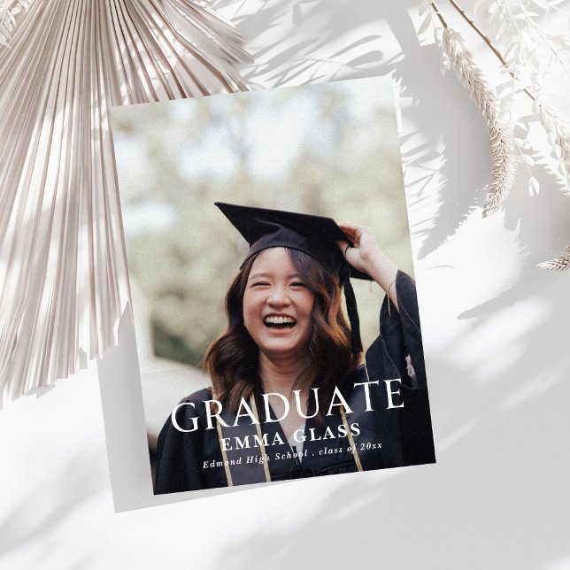Modern  Photo Graduation Announcements (Creator Uploaded)