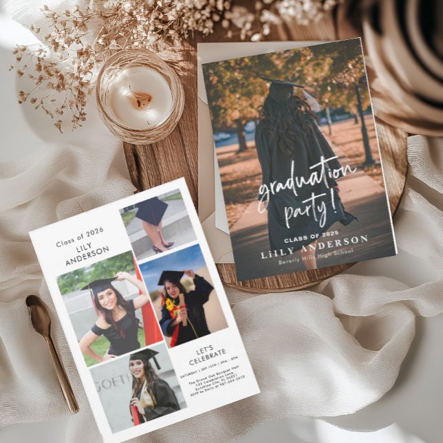Modern Photo Graduation class of 2025 Invitation (Creator Uploaded)