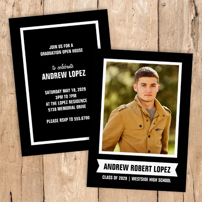 Modern Photo Graduation Invitation (Creator Uploaded)