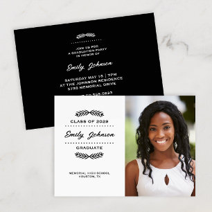 Modern Photo Graduation Invitation
