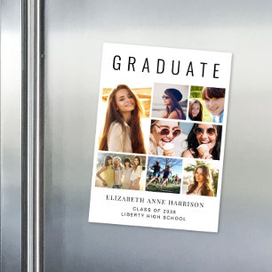 Modern Photo Graduation Magnetic Announcement