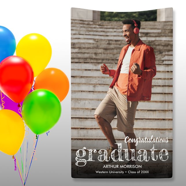 Modern Photo Graduation Party Banner (Creator Uploaded)