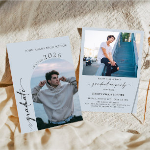 Modern Photo Graduation Party Invitation