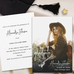 Modern Photo Graduation Party Invitation