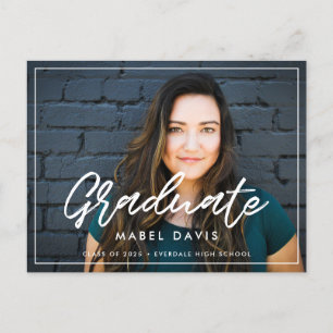Modern Photo graduation party invitation Postcard