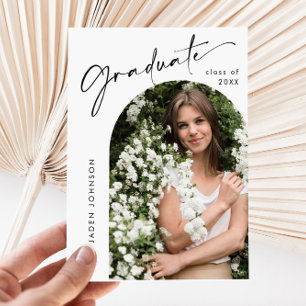 Modern PHOTO Graduation Party Invitation Postcard