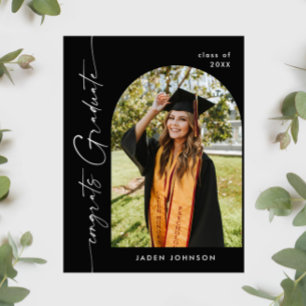 Modern PHOTO Graduation Party Invitation Postcard