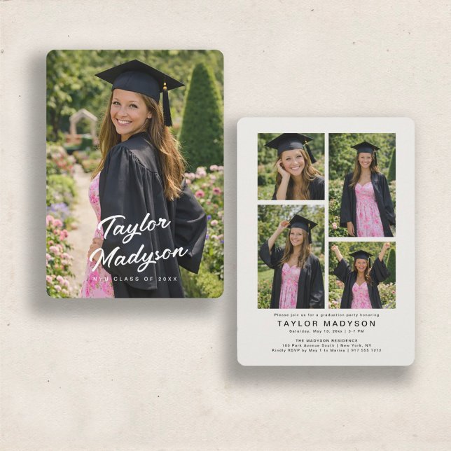 Modern Photo Graduation Party Invite Announcement (Creator Uploaded)