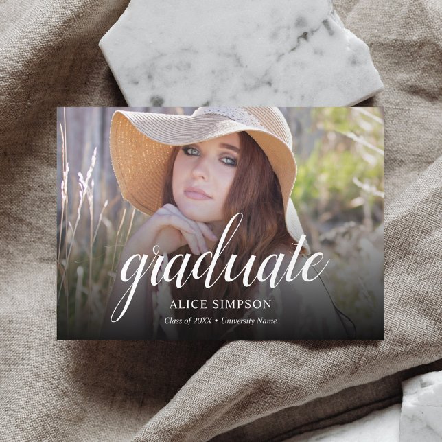 Modern Photo Graduation Tri-Fold Announcement (Creator Uploaded)