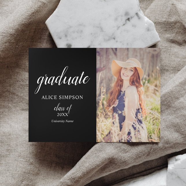 Modern Photo Graduation Tri-Fold Announcement (Creator Uploaded)