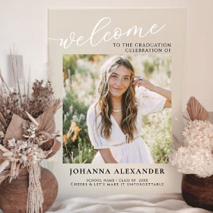  Modern Photo Graduation Welcome Acrylic Sign