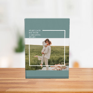 Modern Photo Green Family Lovely Gift Block