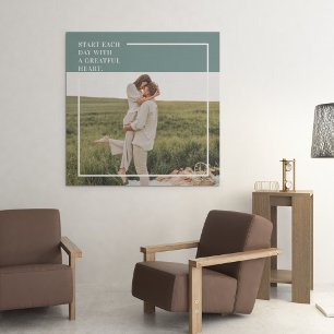 Modern Photo Green Family Lovely Gift Canvas Print