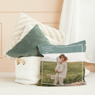 Modern Photo Green Family Lovely Gift Cushion