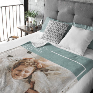 Modern Photo Green Family Lovely Gift Sherpa Blanket