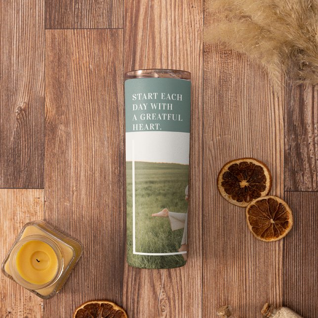 Modern Photo Green Family Lovely Gift Thermal Tumbler (Creator Uploaded)