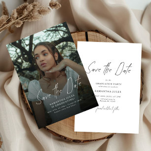 Modern Photo High School Graduation  Save The Date