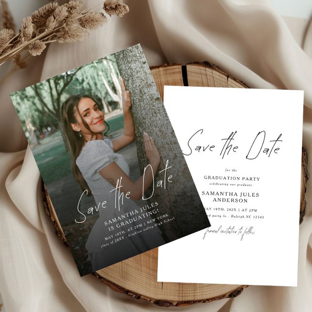 Modern Photo High School Graduation  Save The Date (Creator Uploaded)