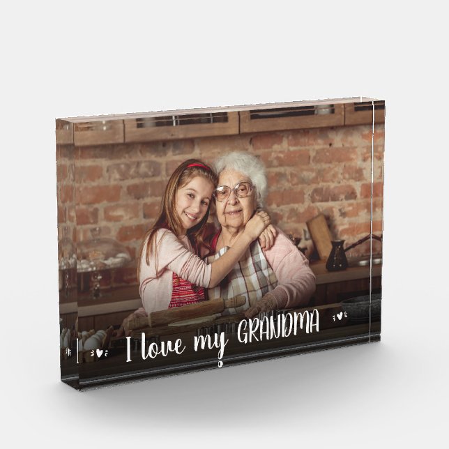 Modern Photo I Love My Grandma Hearts (Left)