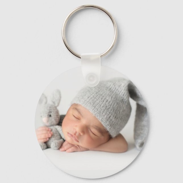 Modern Photo Key Ring (Front)
