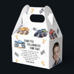Modern Photo | Kids Monster Trucks Birthday Party Favour Box<br><div class="desc">Attention all little party animals! Get ready to rev up the fun with our 'BOOM, CLASH ITS A MONSTER TRUCK BASH' Birthday Kids Monster Car Trucks thank you party box favour. Adorned with adorable and vibrant monster car trucks, a photo, this modern typography script thanking you for joining in on...</div>