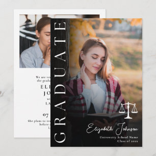 Modern Photo Law School Graduation Announcement