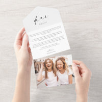 Modern Photo Letter To Bride On Wedding Day Card