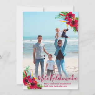 Modern Photo Mele Kalikimaka Christmas Cards